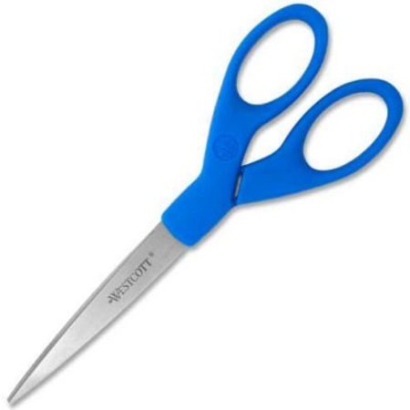 ACME UNITED Westcott¬Æ All Purpose Preferred Stainless Steel Scissors, 7"L Straight, Blue 44217